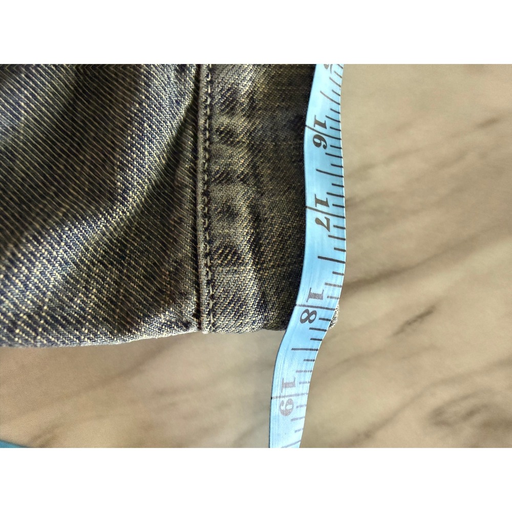 Sean John Vintage Baggy Jeans Gray Blue Tan Contrast Panel Star Patch Mens 36 - Picture 3 of 11